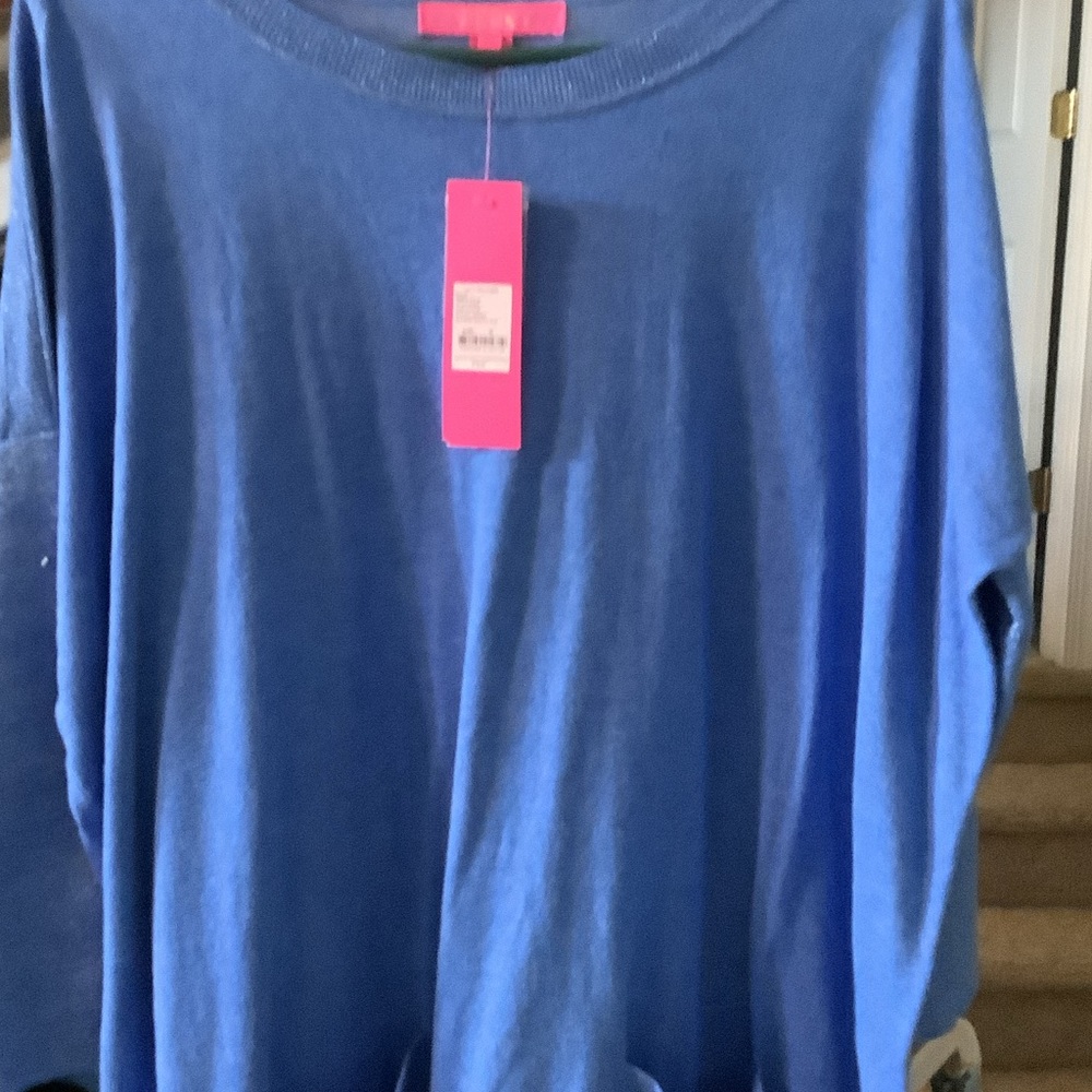 Lilly Pulitzer Heathered Coastal Blue Cobo Sweater, medium,‎ new